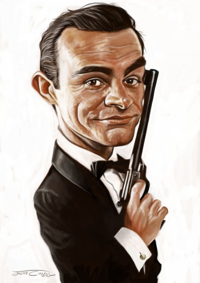 640x905 Sean Connery Illustrations - Sean Connery Sketch
