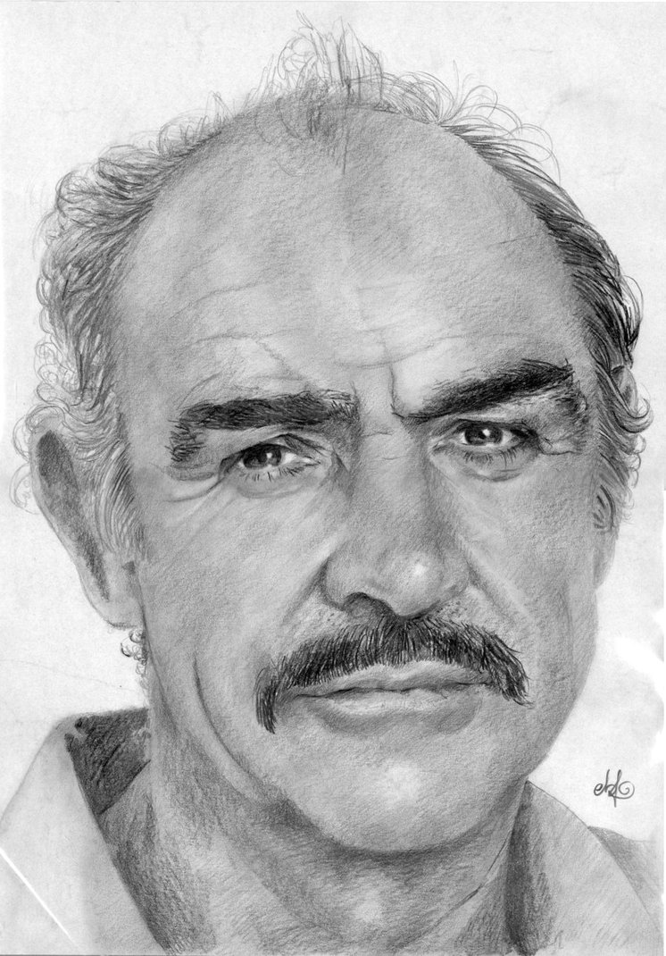 746x1070 Sean Connery Portrait Hq By Th3blackhalo - Sean Connery Sketch