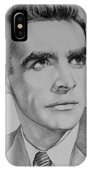 316x592 Young Sean Connery Iphone X Case For Sale By Jeffrey Samuels - Sean Connery Sketch