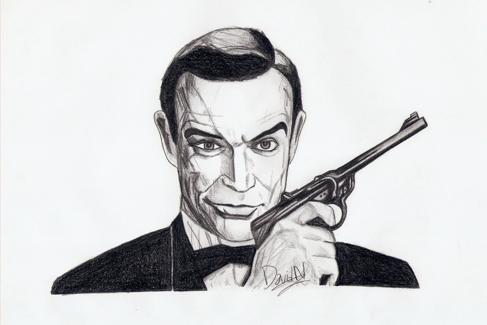 1600x1070 Desenhos A - Sean Connery Sketch