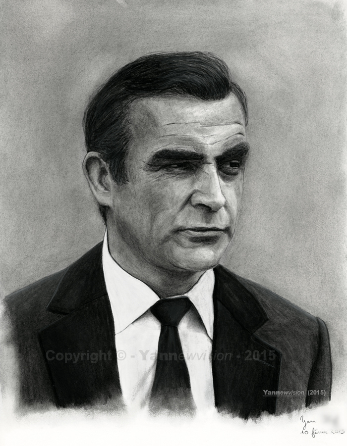 700x901 Dessin Drawing - Sean Connery Sketch