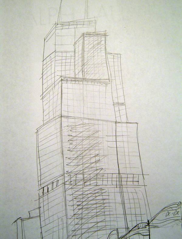 599x785 Sears Tower Bombefleur - Sears Tower Sketch