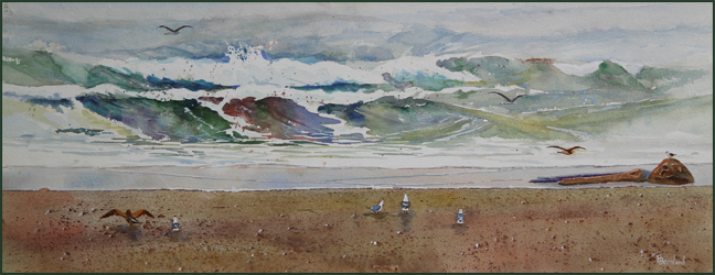 648x250 Seashore Amp Seagulls - Seashore Sketches