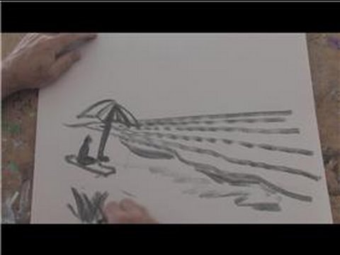 480x360 Drawing Basics How To Draw The Beach - Seashore Sketches