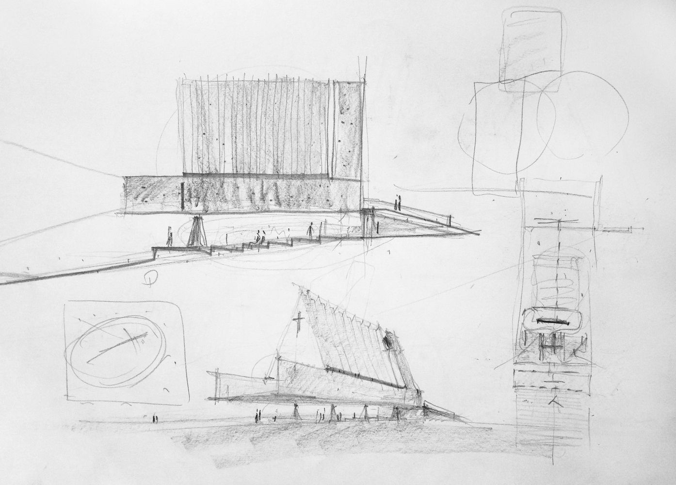 1394x1000 Gallery Of Seashore Chapel Vector Architects - Seashore Sketches