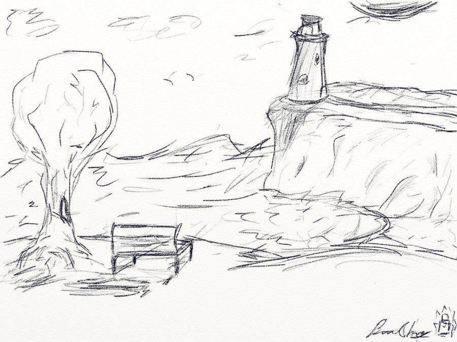 900x675 Seaside Sketch By Cooked Duck Fishface - Seaside Sketch
