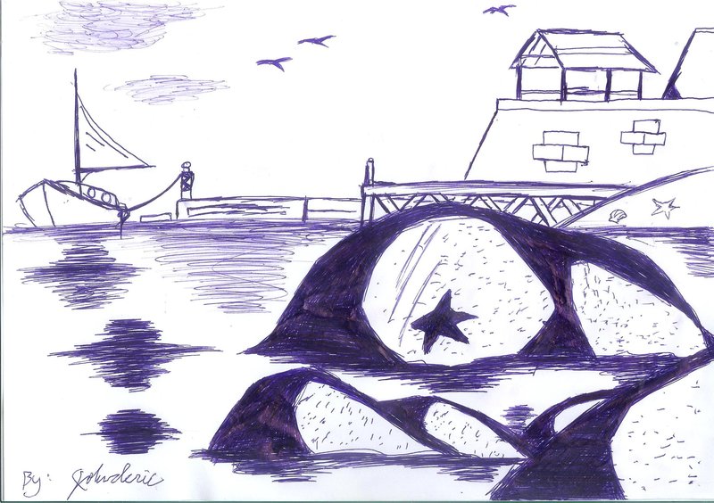 800x564 Seaside Sketch By Johncleric - Seaside Sketch