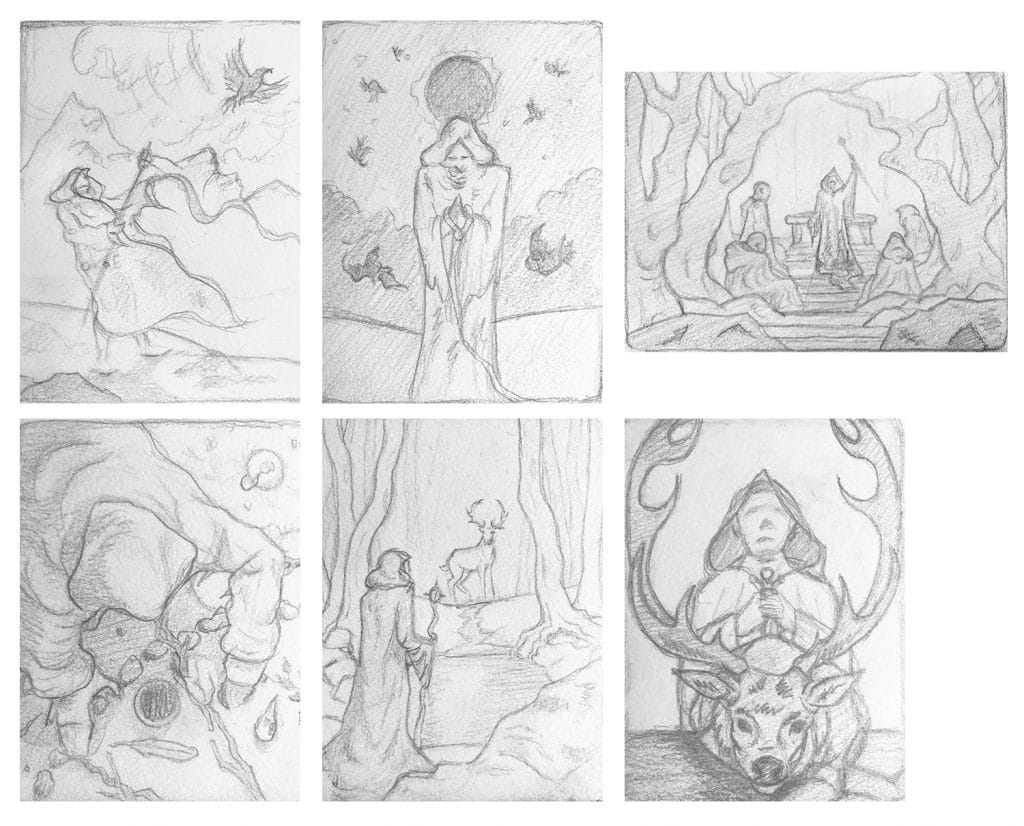 1024x826 Spring Visions In The Seasons Of Sacrifice - Seasons Sketch