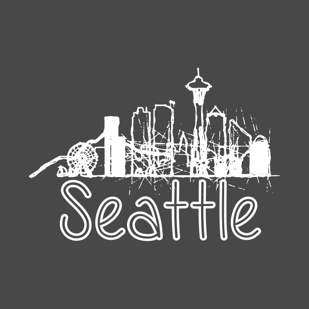 630x630 Seattle Sketch Skyline - Seattle Skyline Sketch