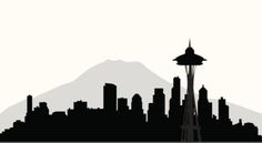 236x129 Seattle Skyline Outline - Seattle Skyline Sketch