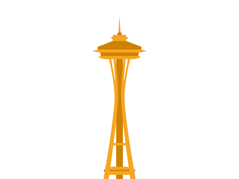 800x600 Seattle By Lucas Wang - Seattle Space Needle Sketch
