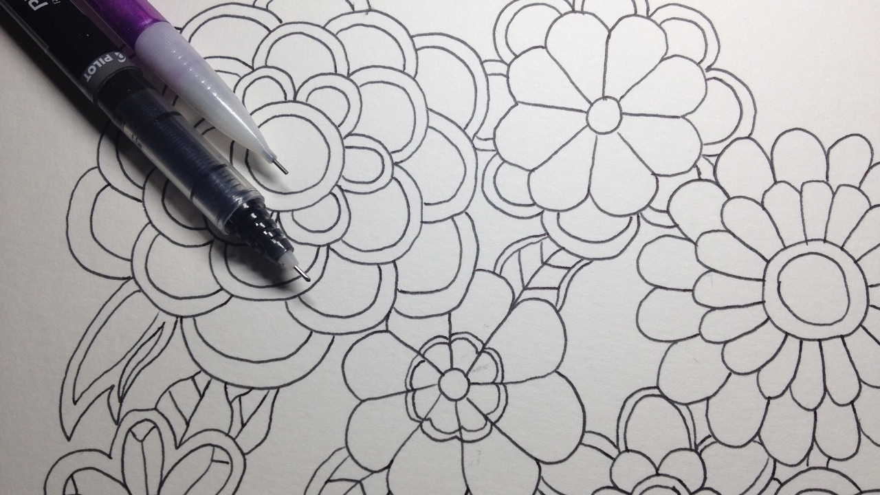 1280x720 Drawing Secret Garden Inspired Flowers - Secret Garden Sketch