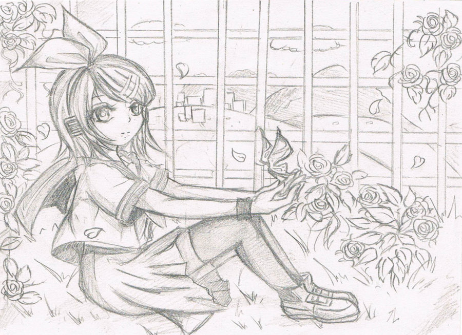 900x654 The Secret Garden Sketch By Qin Ying - Secret Garden Sketch