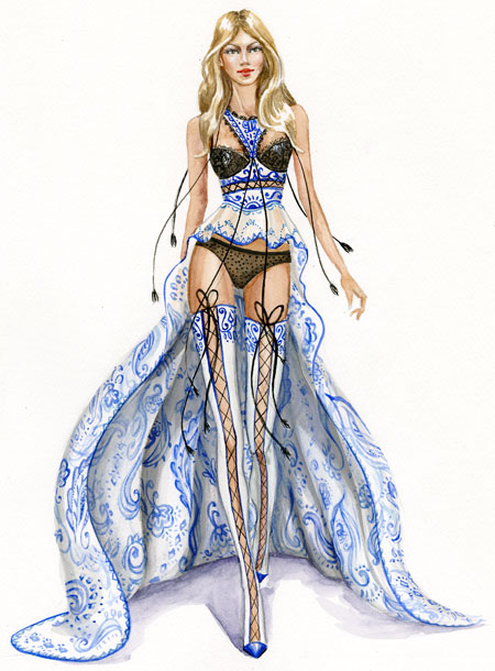 450x610 Fashion Show Runway 2017 Porcelain Angel Program Victorias Secret - Secret Sketch