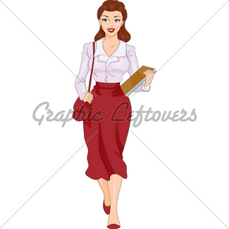 325x325 Pin Up Girl Secretary Gl Stock Images - Secretary Sketch
