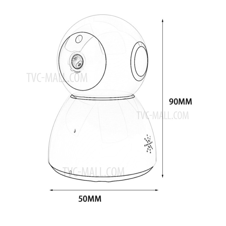 750x750 Src 001 Hd P2p 360 Degree Wifi Ip Home Security Camera Night - Security Camera Sketch
