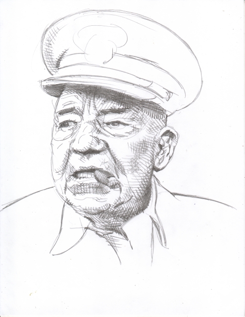 495x640 New Sketch Mr. Whiten The Security Guard Artwork By D. B. Clemons - Security Guard Sketch