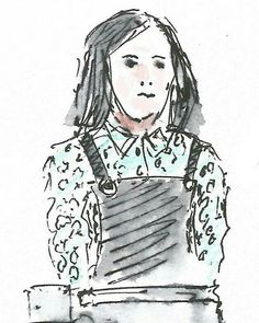 236x295 Three Minimalist Pencil Line Sketches Of A Bbc Security Guard - Security Guard Sketch