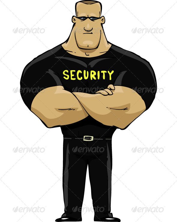 590x737 Security Guy - Security Guard Sketch