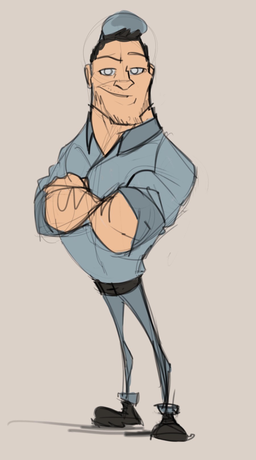 900x1614 Entry - Security Guard Sketch