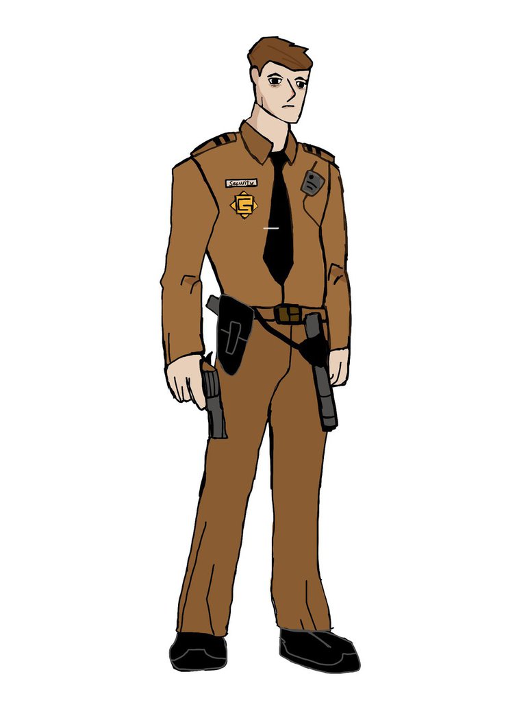 774x1032 Gothcorp Security Guard By Yoosheepman - Security Guard Sketch
