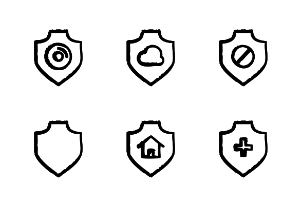 588x406 Security And Protection (Sketch) Icons By Ralf Schmitzer Graphics - Security Sketch