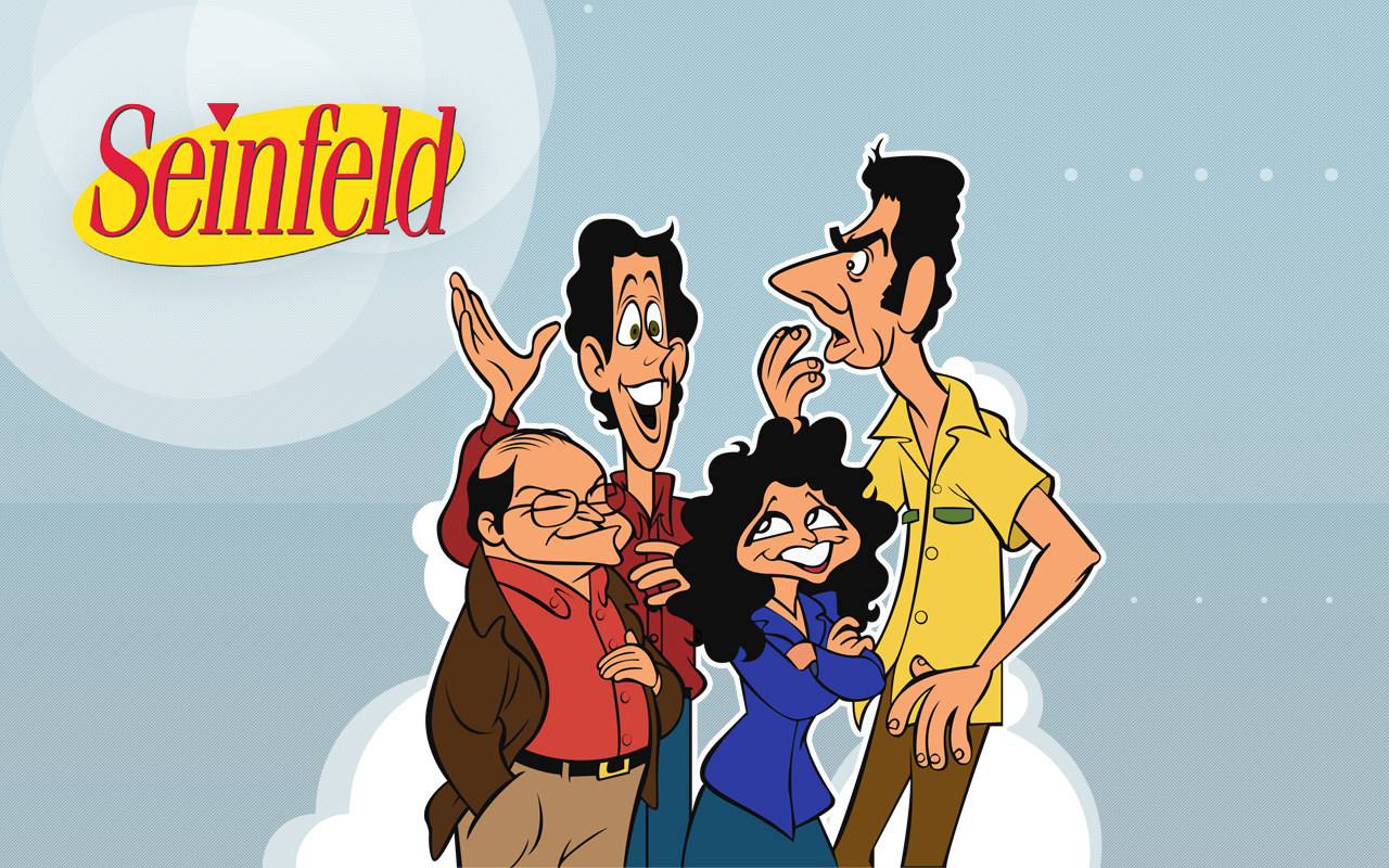 1280x800 Seinfeld Tooned Out By Photopops - Seinfeld Sketch