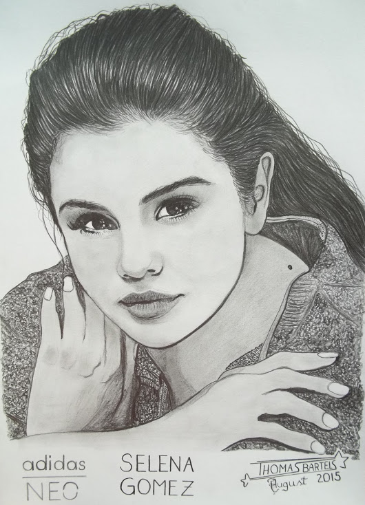 Selena Gomez Sketch at PaintingValley.com | Explore collection of ...