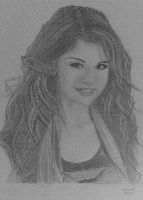 Selena Gomez Sketch at PaintingValley.com | Explore collection of ...