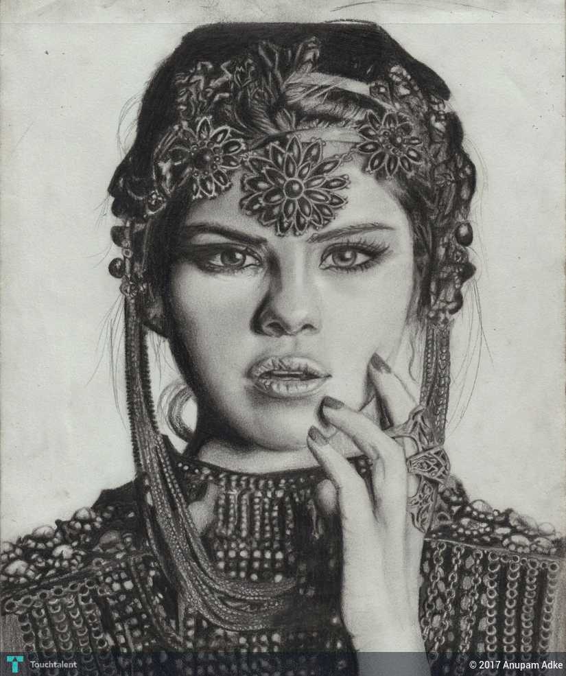 825x985 Selena Gomez Touchtalent - Selena Gomez Sketch