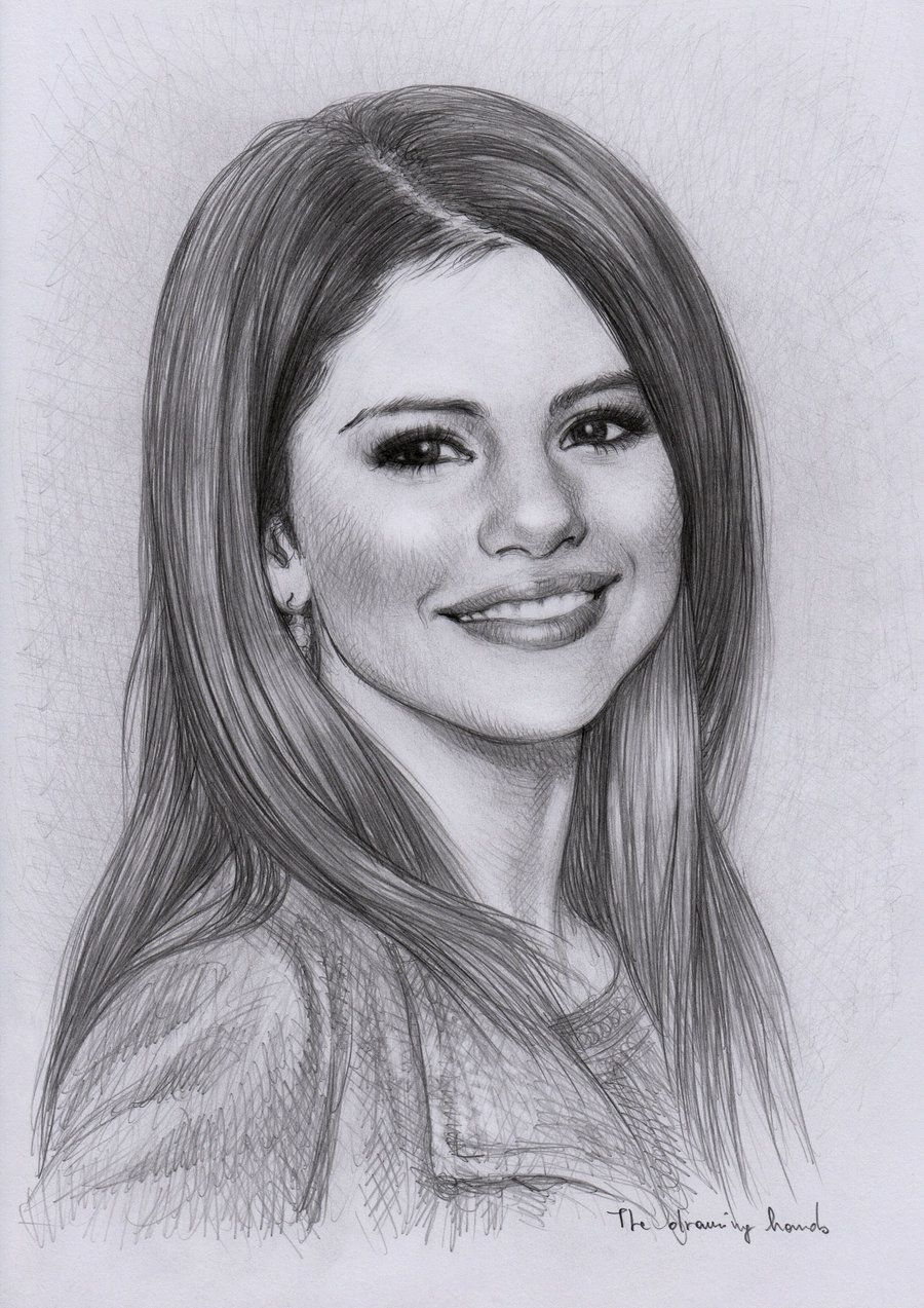 Selena Gomez Sketch Step By Step at PaintingValley.com | Explore ...