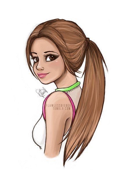 442x604 Gallery Draw Selena Gomez Cartoon, - Selena Gomez Sketch Step By Step