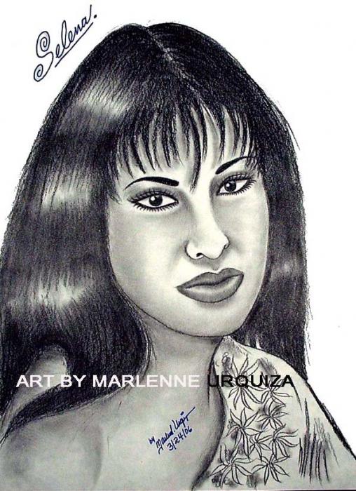 508x700 Portrait Of Selena By Marlennelu On Stars Portraits - Selena Quintanilla Sketch