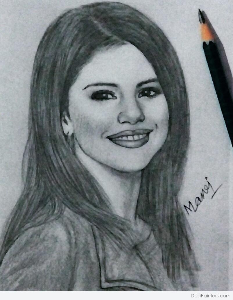 Selena Sketch at PaintingValley.com | Explore collection of Selena Sketch