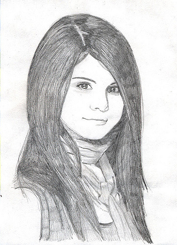 361x500 Selena Gomez Drawing Amazing Girl ) Laura - Selena Sketch