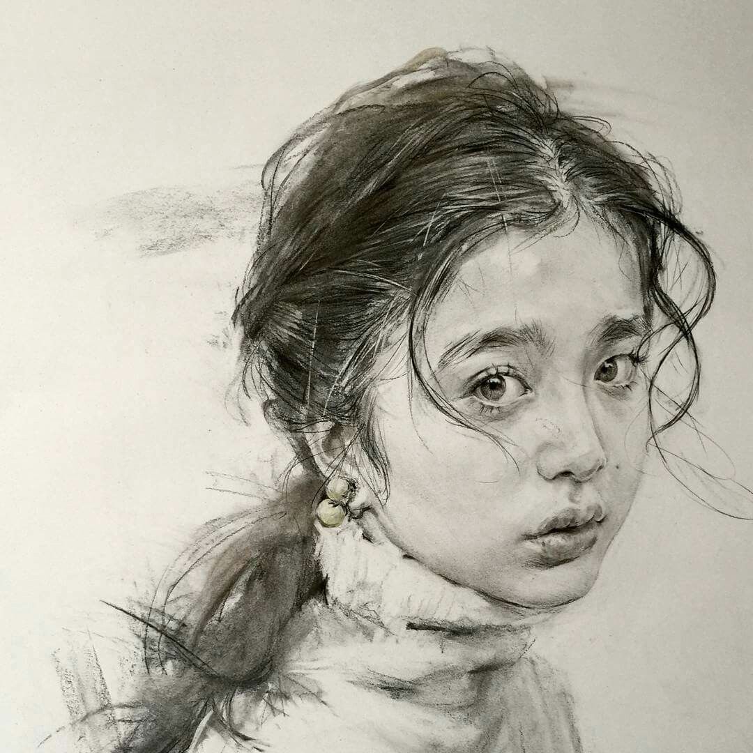 1080x1080 Wonderful Portrait Sketches By Lee - Self Portrait Sketch