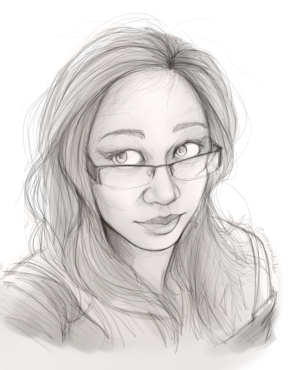 1024x1251 Sketch Practice 4 - Self Sketch