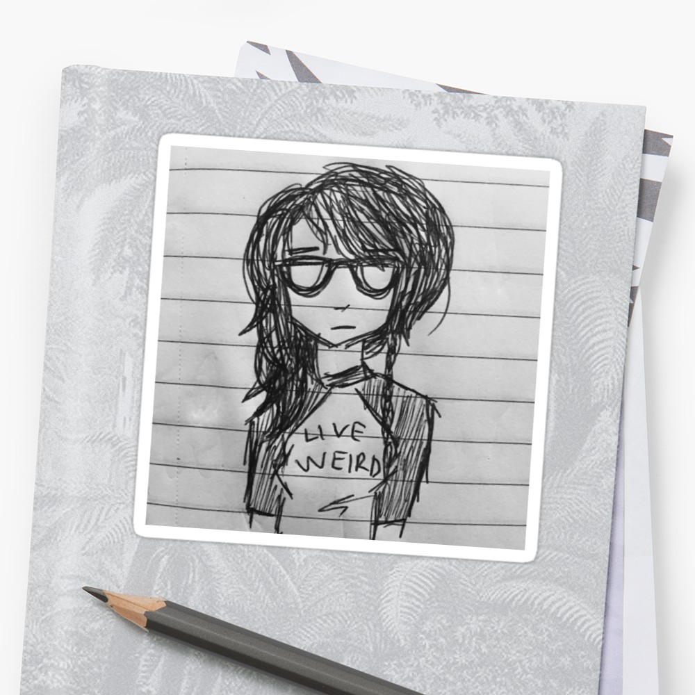 1000x1000 Live Weird - Selfie Sketch