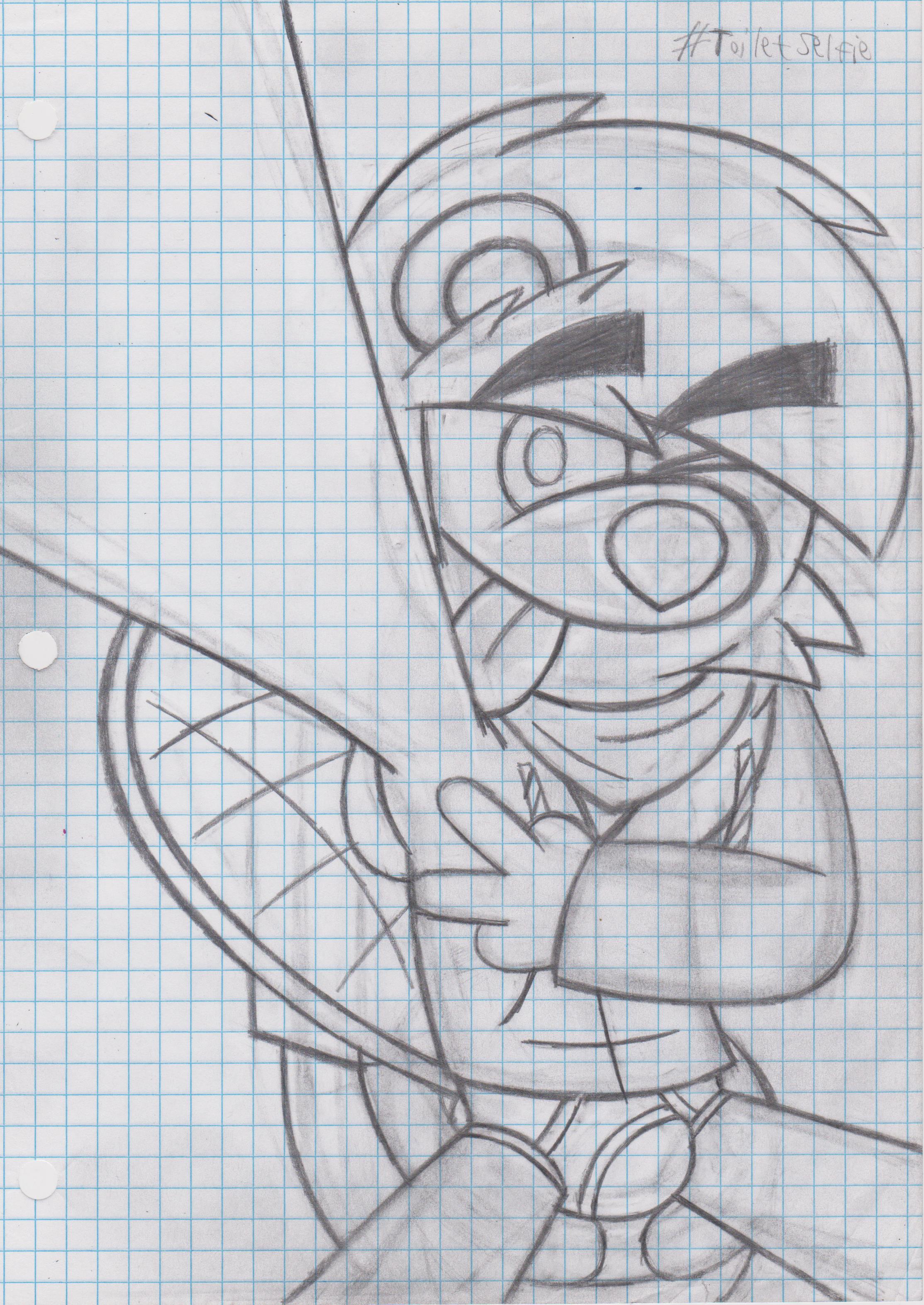 2227x3143 Toilet Selfie Sketch By Qarcyn - Selfie Sketch