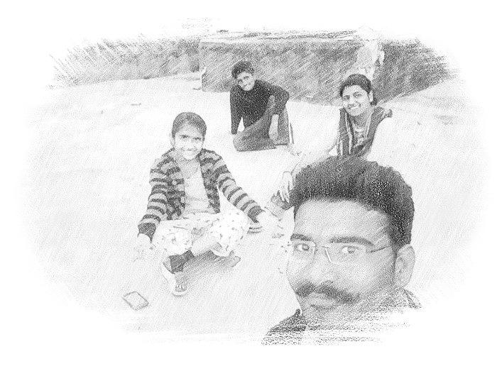 700x523 Its A Selfie Sketch Drawing By Mayank Ojha - Selfie Sketch