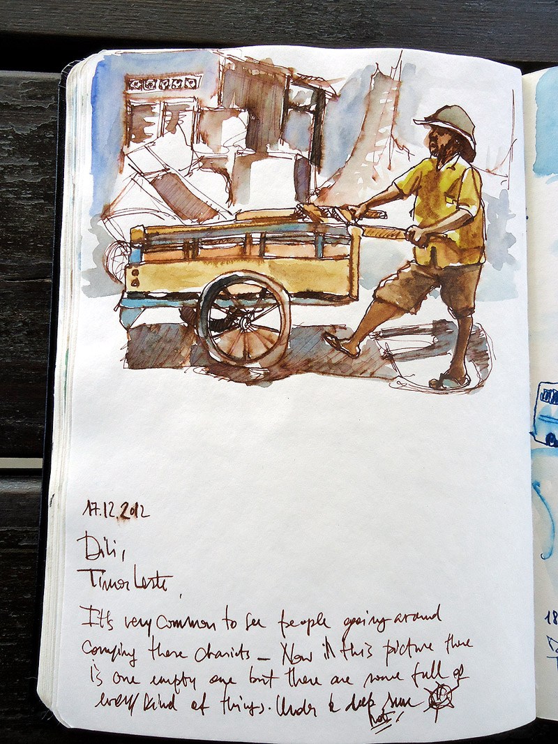 800x1066 People Selling Many Things In Timor Leste - Selling Sketches