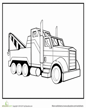 301x378 Semi Truck Worksheet - Semi Truck Sketch