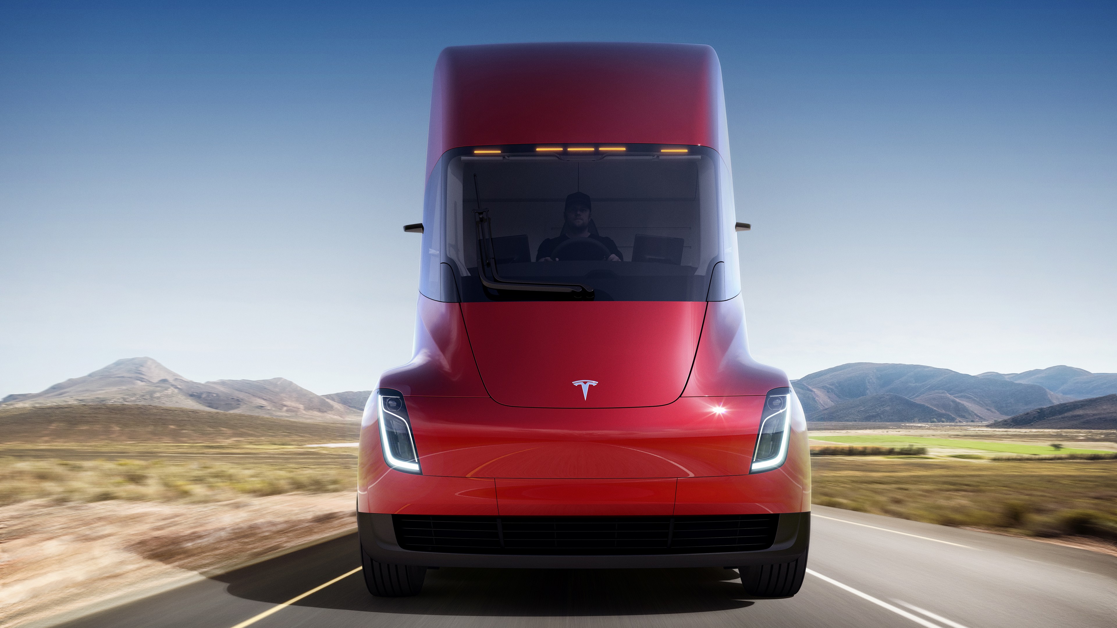 3840x2160 Early Tesla Semi Sketch Shows There Was A Clear Vision Right From - Semi Truck Sketch