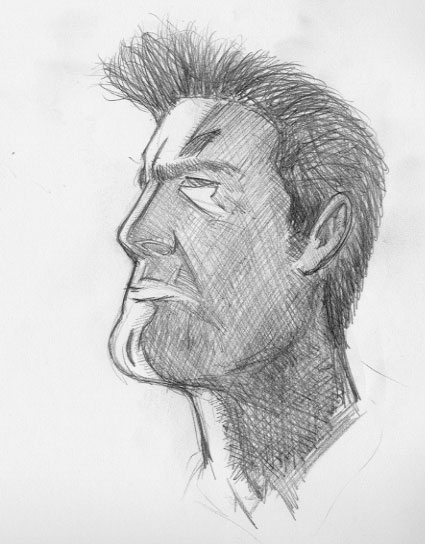 425x544 Sensitive Tough Guy Sketch By Himynameiznate - Sensitive Sketch
