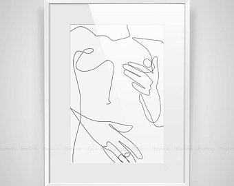 340x270 One Line Drawing Etsy - Sensual Sketches