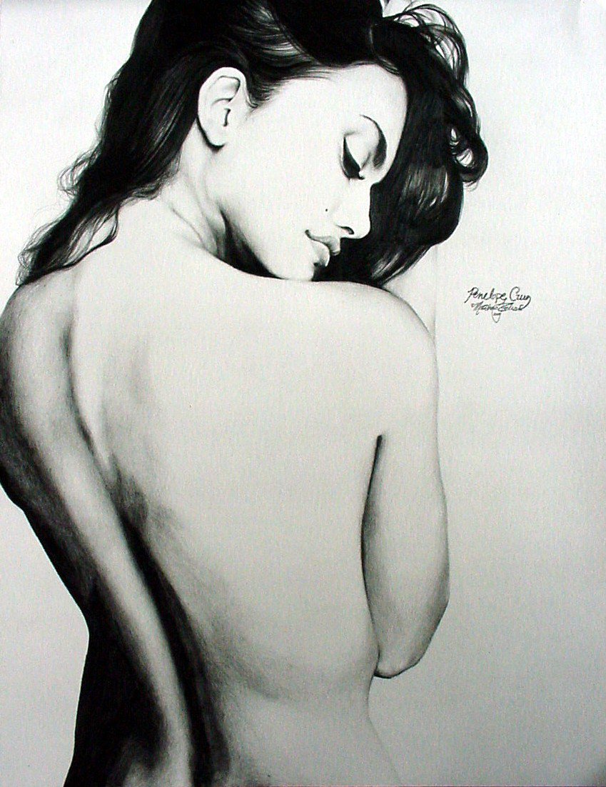 849x1102 Penelope Cruz 2 Graphite By Ethan Carl - Sensual Sketches