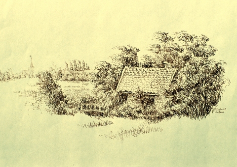 480x340 Philip Sugden, Artist Travel Journal Sketches - Sepia Sketches