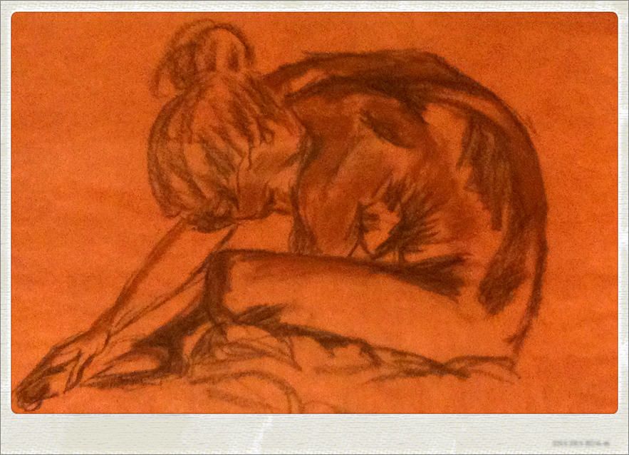 883x638 Serie Sketches. Dibujo De Modelo Vivo. Sepia Y Carboncillo - Sepia Sketches