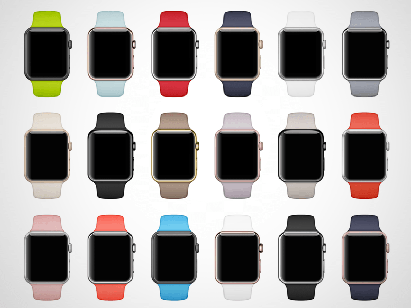800x600 Apple Watch Template Sketch Freebie - Series Sketch