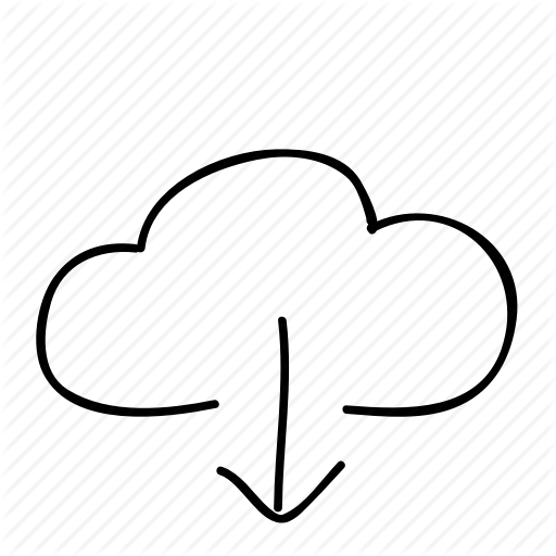 512x512 Cloud, Download, Drawn, Handdrawn, Remote Server, Sketch, Sketchy Icon - Server Sketch